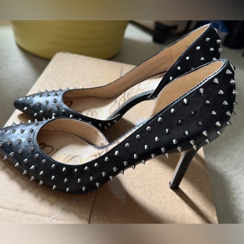 Sam Edelman Black Studded Heels